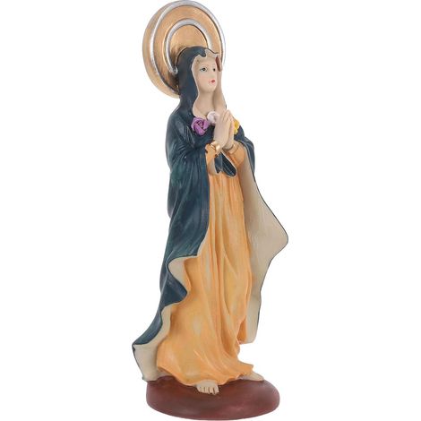 Small Resin Statue of Our Lady with Artistic Details, Classic Religious Decoration for Office or Entryway, Spiritual Comfort and Christmas Gift (1/5)