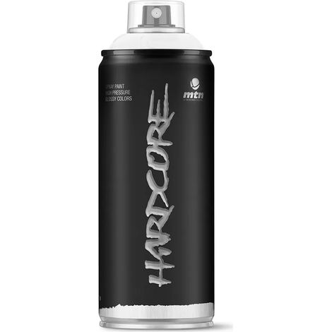 Bombe de peinture - Blanc satiné - Hardcore MTN - 400ml