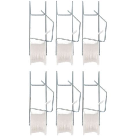 Pair - Lot de 6 crochets pour plantes avec fil de fer galvanisé de 15 mètres (49,2 pieds), support stable pour plantes grimpantes, kit de palissage pour serres et exploitations agricoles (1/4)