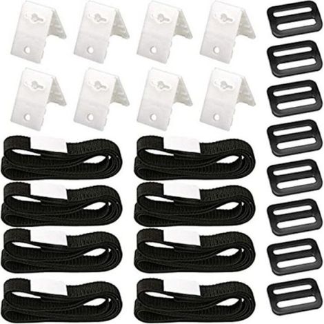 Kit de fixation pour enrouleur de bâche de piscine solaire, lot de 8, sangles de fixation universelles pour enrouleur de bâche d (1/4)