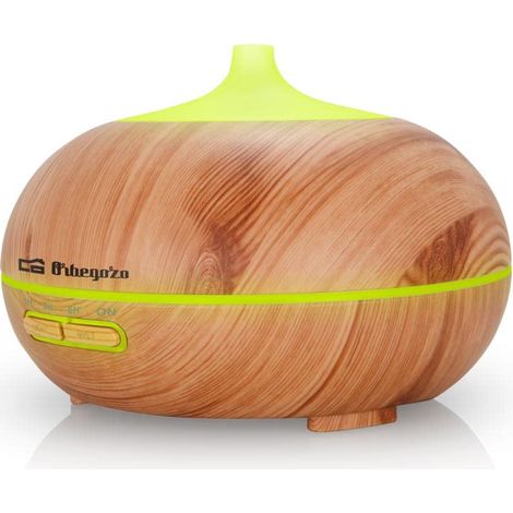 humidificateur ultrasonique aromathérapie diffuseur d'Huiles essentielles, 300 ML de capacité, silencieux, éclairage en 7 couleurs interchangeables et minuteur. (1/5)