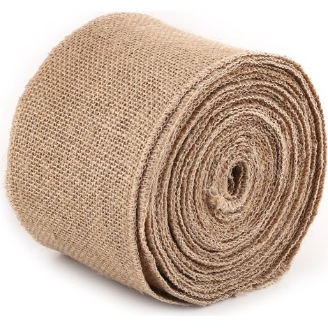 Ruban en toile de jute vintage 10 mètres pour décoration de table et projets DIY (10 cm de large) (1/5)