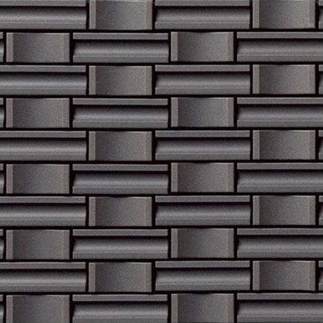 Mosaïque de grès cérame Zen INAX CROCHE - Black  boîte de 1.07 m2  -  Noir - boîte de 1.07 m2