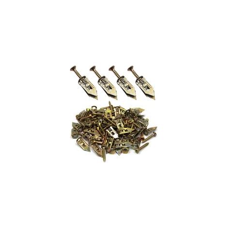 120pcs vis d'ancrage auto-perceuses pour cloisons sèches, Kit d'ancrage pour marteau, fixations pour plaques de plâtre zinguées (1/5)