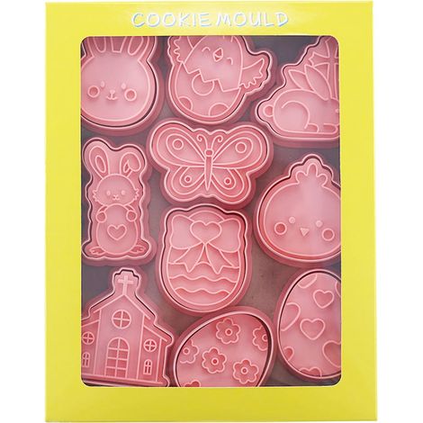 Emporte-pièce Lapin - Moule À Biscuits En PP Alimentaire - Pour Pâtisserie Fêtes De Pâques - Lot De 10 Pièces (1/5)