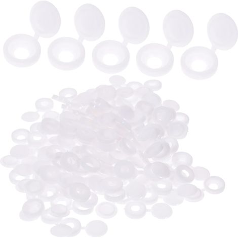 Sollbry 100 Pièces Cache Vis Décoratifs Blancs Capuchons à Charnières Faciles à Installer Protection Antirouille pour Vis et Décoration Meubles (1/5)
