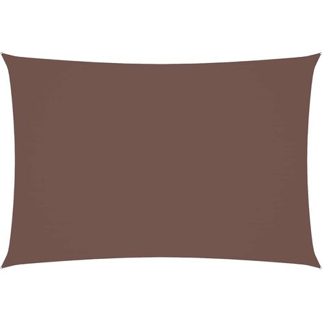 Maison Exclusive - Toldo de vela rectangular tela Oxford marrón 3 (1/5)