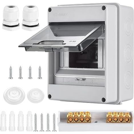 Coffret Electrique Etanche Exterieur, 5 Modules (1/5)