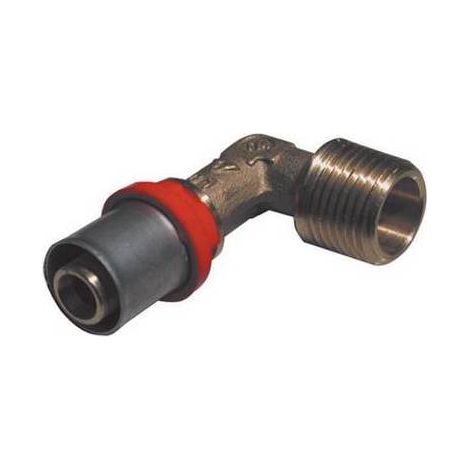 RACCORD PRESS CURVO MÂLE POUR MULTISTRATO Dimensions : 1/2 x 16