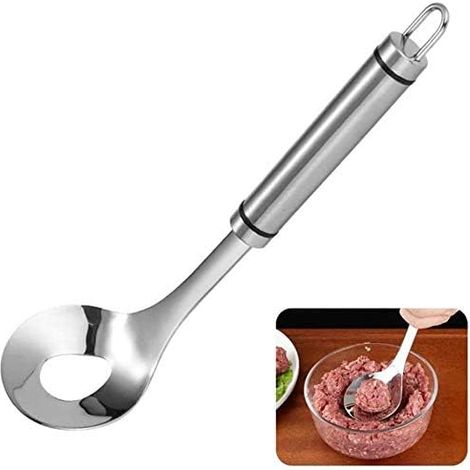 YMZ Cuillère à boulettes de viande en acier inoxydable avec poignée