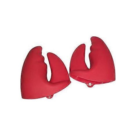 Gants de cuisine, maniques antidérapantes en silicone résistant à la chaleur, maniques de cuisine, rouges (1/5)
