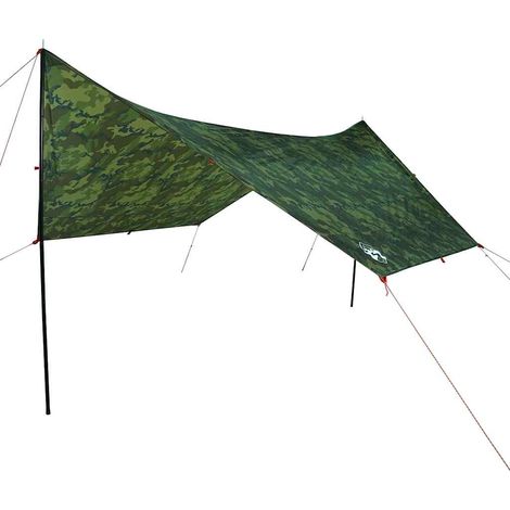 Bâche de camping camouflage 438x376x212 cm imperméable