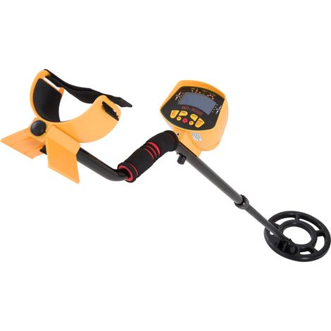 Outsunny – Détecteur de métaux haute sensibilité – Écran LCD – Bobine étanche – Sensibilité réglable jusqu'à 20 cm – Poignée ergonomique – Tige télescopique