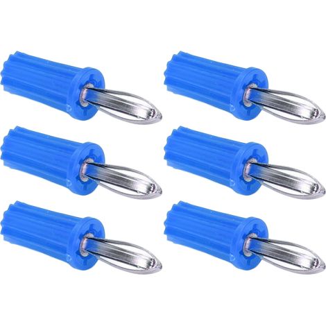 100Pcs Douilles Banane 4mm ABS Laiton Nickelé Performance Fiable Connexions Électriques Outils Bleu (1/5)
