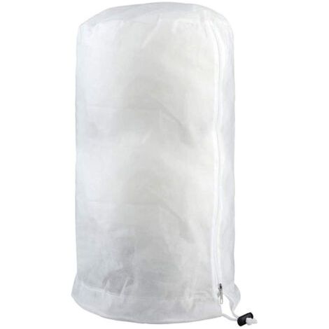 PA Zylindrische Pflanzen-Frostabdeckung, Strauch-Frostschutzabdeckung mit Reißverschluss, Garten-Schutztasche, Baumschutz für den Winter (weiß, 100 × 80 cm) (1/4)