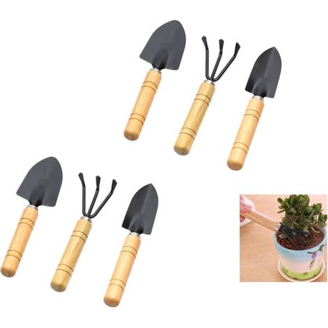 Set mit 6 Gartensicherheitswerkzeugen für Kinder: Mini-Schaufel, Rechen, Indoor-Gartengerät