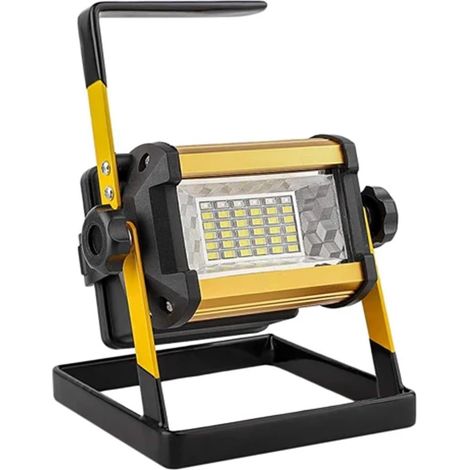 Projecteurs LED d'extérieur, 100W étanche projecteur extérieur réflecteur LED projecteur externe RGB projecteur projecteur Rechargeable par 618650 batterie pour cour, parking, patio, aire de jeux(50W (1/5)