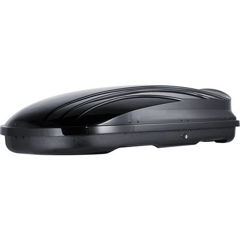 Coffre de toit 11 pi³, coque rigide ABS, ouverture bilatérale, 2 sangles renforcées, aérodynamique, compatible barres de toit (voiture, break, SUV), noir. (1/5)