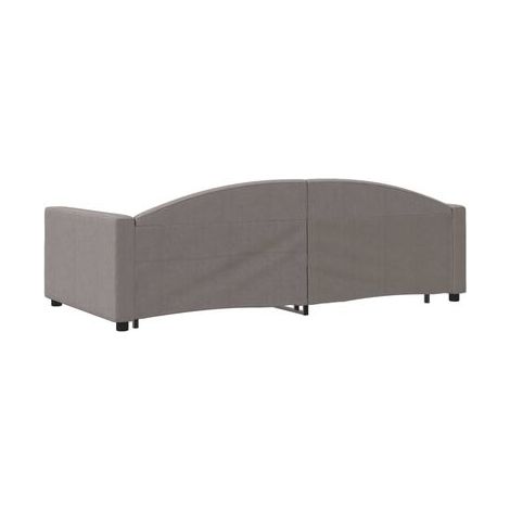 Méridienne avec tiroirs, taupe, 100 × 200 cm, tissu, lit, rangement pratique intégré, tissu doux et respirant, pour chambre, décor moderne, facile à assembler (1/5)