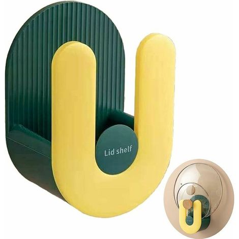 Porte-pots suspendus muraux Porte-couvercle pour pots suspendus Porte-couvercle compact pour armoires de cuisine, s'adapte à la plupart (1/5)