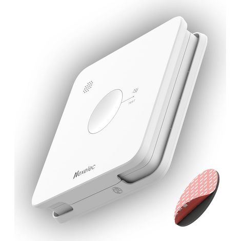 Détecteur de fumée INSAFE - Pile autonomie 10 Ans - Fixation adhésive homologuée - Design Moderne - Discret et Compact - Compatible Socle première génération 2015 (1/5)