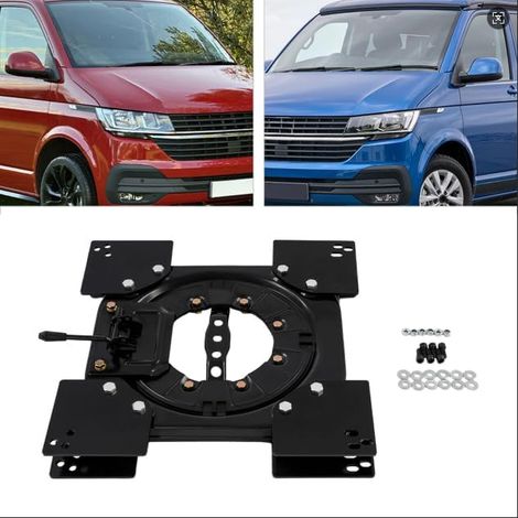 Universeller Sitz Drehbarer, 360° Drehbarer Sitzadapter, Sitz Drehsockel, Sitzdrehkonsole 360° für Transporter, Drehplatte Sitz 360° drehbar kompatibel mit T5T6, Mercedes Benz Sprinter, Ford Transit