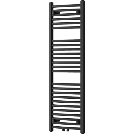 Radiador secatoallas eléctrico 442W 120x40x4,4cm, Negro (1/4)
