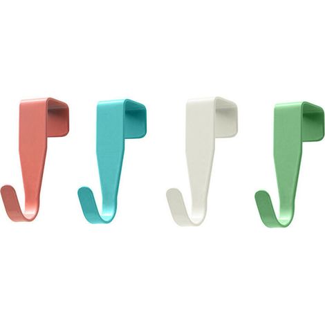 16 Crochets de Porte, Porte Manteau pour Porte, Porte Manteau Porte en Acier Au Carbone, Crochets Colorés pour Porte, Haute Capacité (1/5)