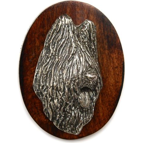 Broche pour exposition canine, agrafe pour bavoir, par Art-Dog (Berger de Brie II). (1/4)
