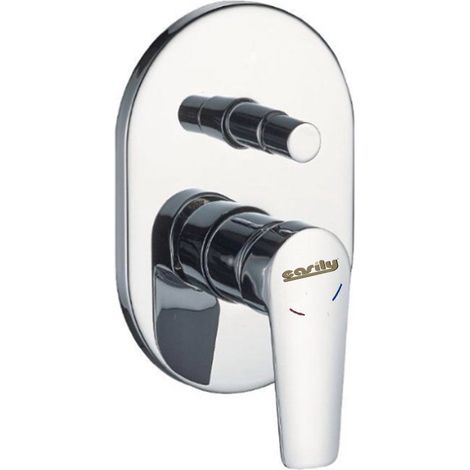 Miscelatore per doccia con deviatore a due vie ad incasso da parete rubinetto monocomando moderno (1/5)