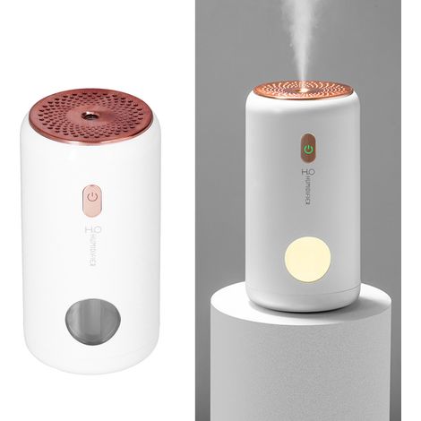 Mini humidificateur de voiture USB, fonctionnement silencieux, débit de brume élevé, blanc. (1/5)