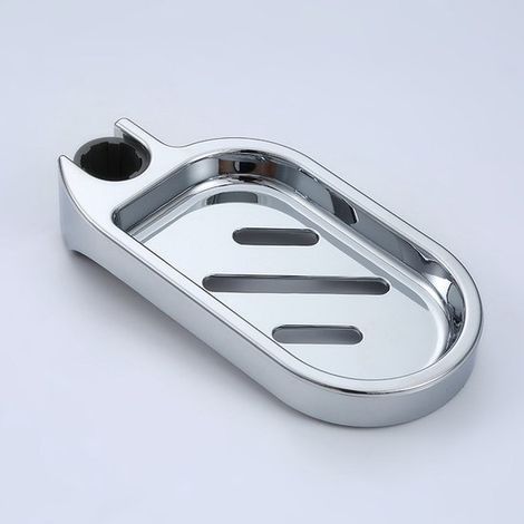 piezas, Jabonera, Acero inoxidable, Plateado, 16,28,8 cm, Con desagüe, Apto para barra de 22 m, Estante para guardar jabón y esponja (1/5)