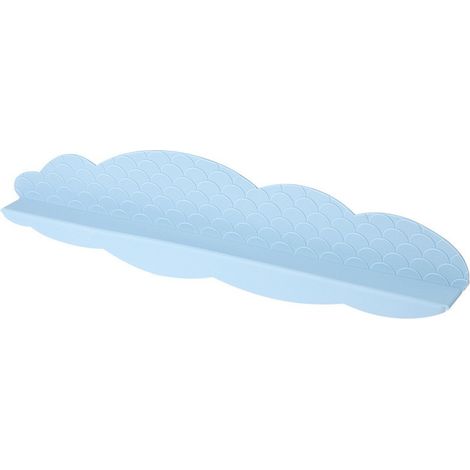 Protection anti-éclaboussures en silicone pour évier de cuisine, motif nuages bleu clair, avec ventouse pour la vaisselle (1/4)