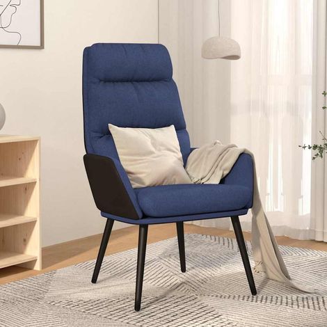 vidaXL Sillón de relax de tela azul (1/5)