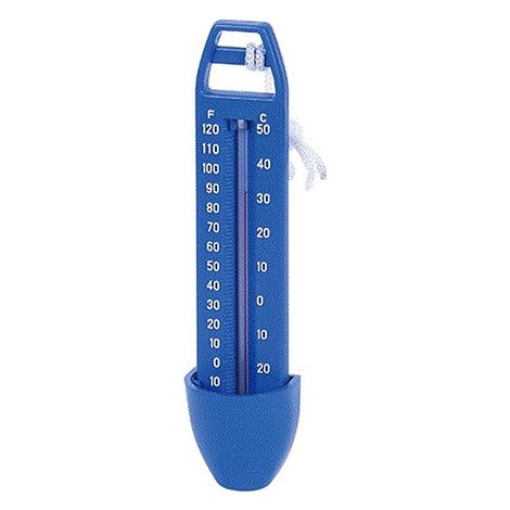 Spido – Thermomètre flottant pour piscine – Lecture double échelle °C et °F – Cordelette d'attache incluse – Flotte à la surface de l'eau