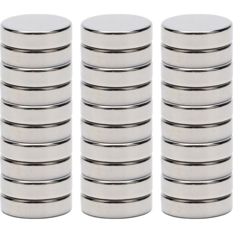Aimants en néodyme ronds 15x4 mm - Lot de 30, puissants pour bricolage et frigo (1/5)