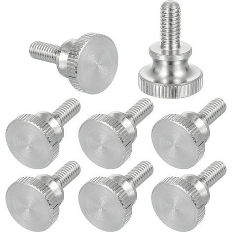 Packung mit 8 M5 x 10 mm Rändelschrauben, 304 Edelstahl-Rändelschrauben mit Diamantkopf, metrische Rändelschrauben mit Griffknöpfen