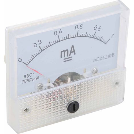 Ampèremètre analogique DC 0-1mA 85C1 pour courant continu, mesure précise (1/5)