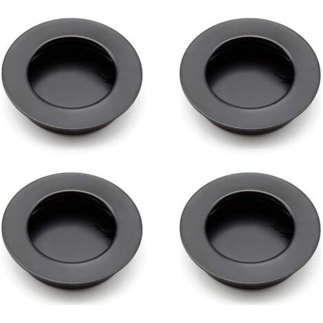 Ahlsen 4 Pièces Poignées Rondes Encastrées, 40 mm Poignee de Portes Coulissantes en Acier Inoxydable 304 , Poignées Noir de Meuble peut être Utilisé pour Les Tiroirs, Armoires, Meubles sur Mesure (1/5)