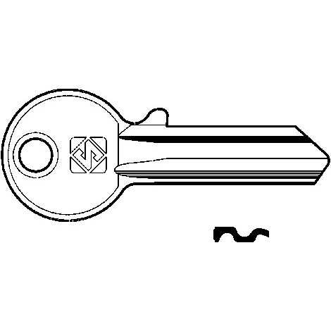 Chiavi per cilindri cisa 4 spine piccole cs8 - cs8 dx