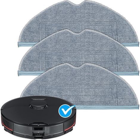 Lntyq 3 Chiffons de Nettoyage pour Roborock S7 S7 Plus S7+ S7 MaxV S8 S8 Plus S8 Pro Ultra T7s T7s Plus Robot Aspirateur