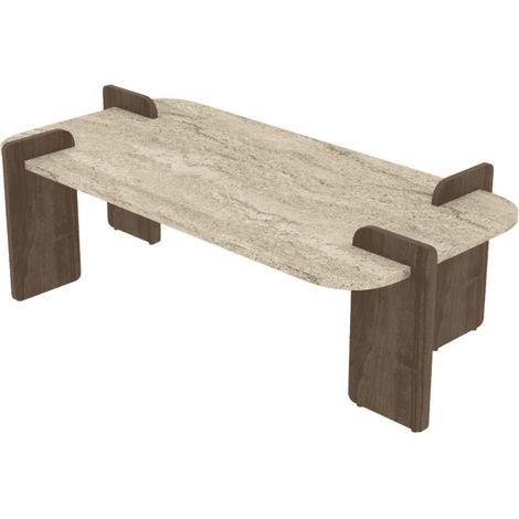 Tavolo con piano dai bordi arrotondati L120 cm - ÉLIA