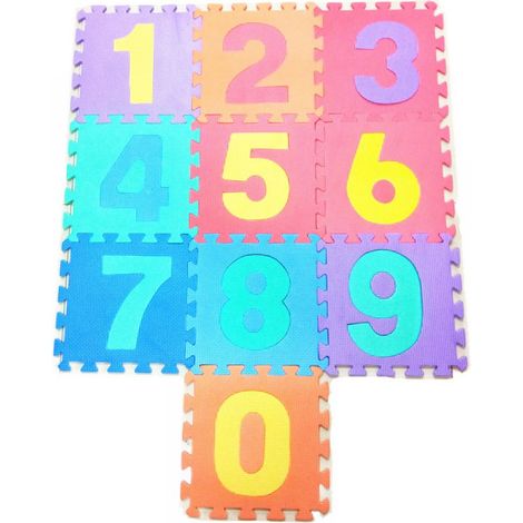 Tapis Puzzle Activité Éducatif - 30 x 30 cm - Mousse EVA Non Toxique - Antidérapant - Pour Enfant - 16 Pièces (1/5)