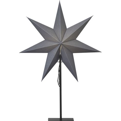 Star Trading Poinsettia illuminé debout  Étoile de fenêtre avec éclairage  Fenêtre de décoration de Noël éclairée  Lampadaire Étoile de Noël  Décorations de Noël à l'intérieur  Étoile en papier illumi