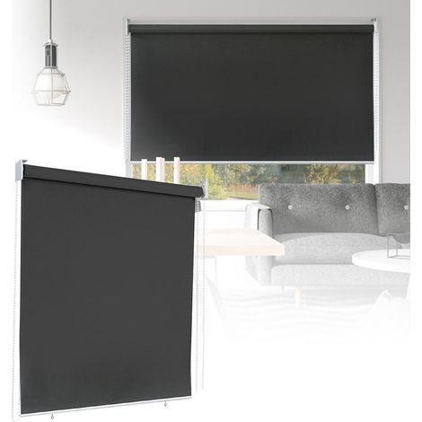SWANEW Tende da sole di servizio 100 x 140 cm di tenda da sole balcone. protezione da tenda verticale UV. parabrezza e schermo di privacy. realizzato in metallo e poliestere. antracite (1/5)