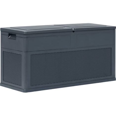 Caja de almacenamiento de jardín 320 L gris antracita vidaXL (1/5)