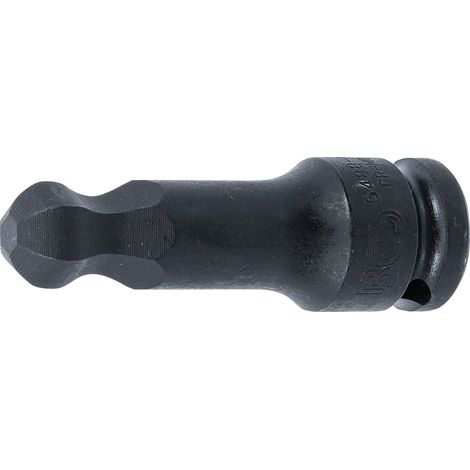 BGS Kraft-Bit-Einsatz Länge 75 mm Antrieb Innenvierkant 12,5 mm (1/2") Innensechskant mit Kugelkopf 15 mm - 5488-15 (1/2)