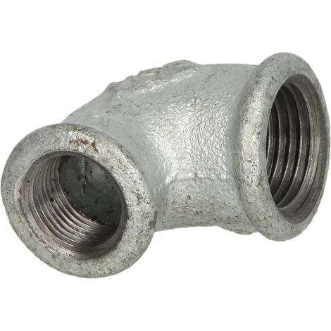 Raccord en fonte malléable coude réduit 2’’ x 1 1/2’’ FF/FF