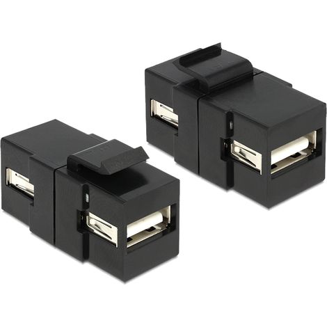Delock keystone usb2.0 a hembra usb2.0 a hembra negro