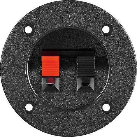 Conjunto de 2 bornes para altavoz redondo Negro